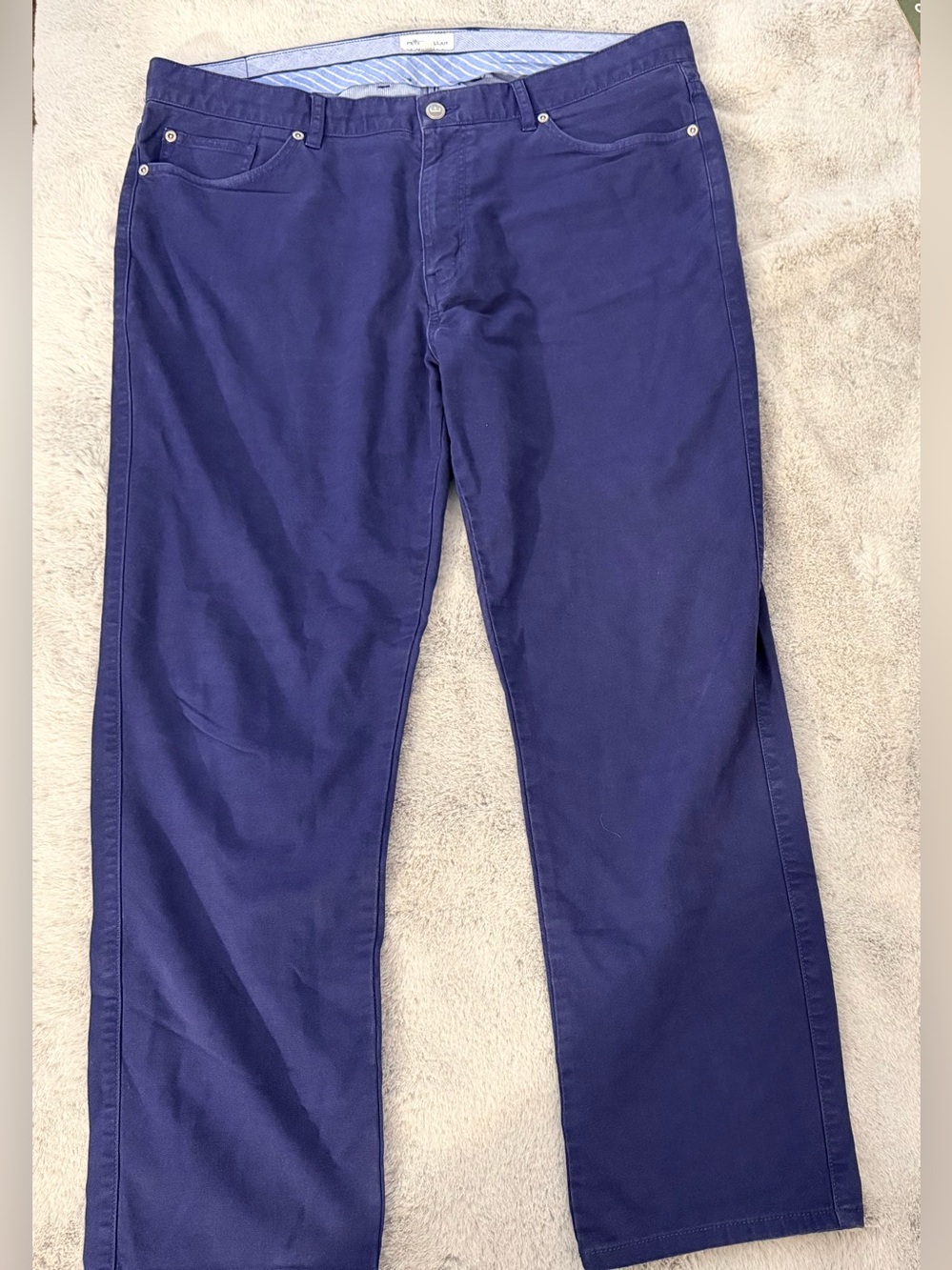 Peter Millar Men's luxury Blue Pants Size 38 Preowned - Picture 2 of 8